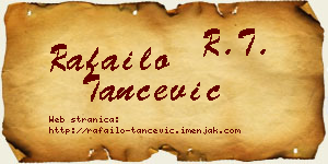 Rafailo Tančević vizit kartica